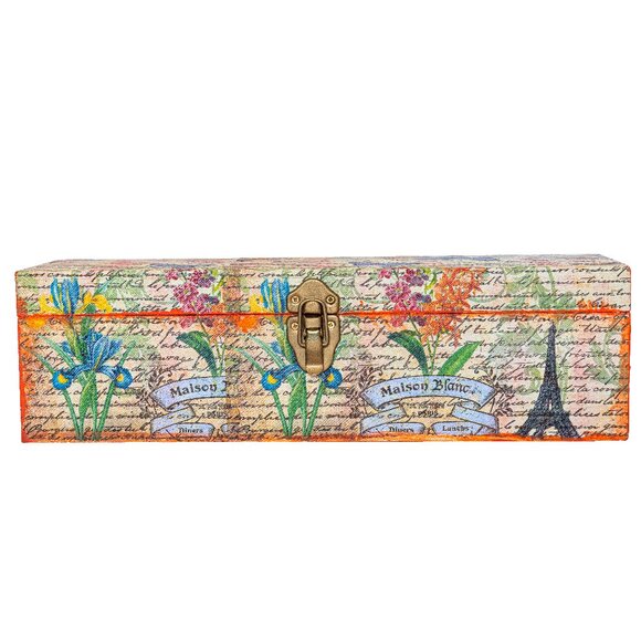 Other - French Parisian Wooden Jewelry Box Handcrafted Maison Blanc Trinket Storage